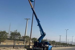 اجرای پروژه بهبود نورپردازی بلوار ساحلی سیریک